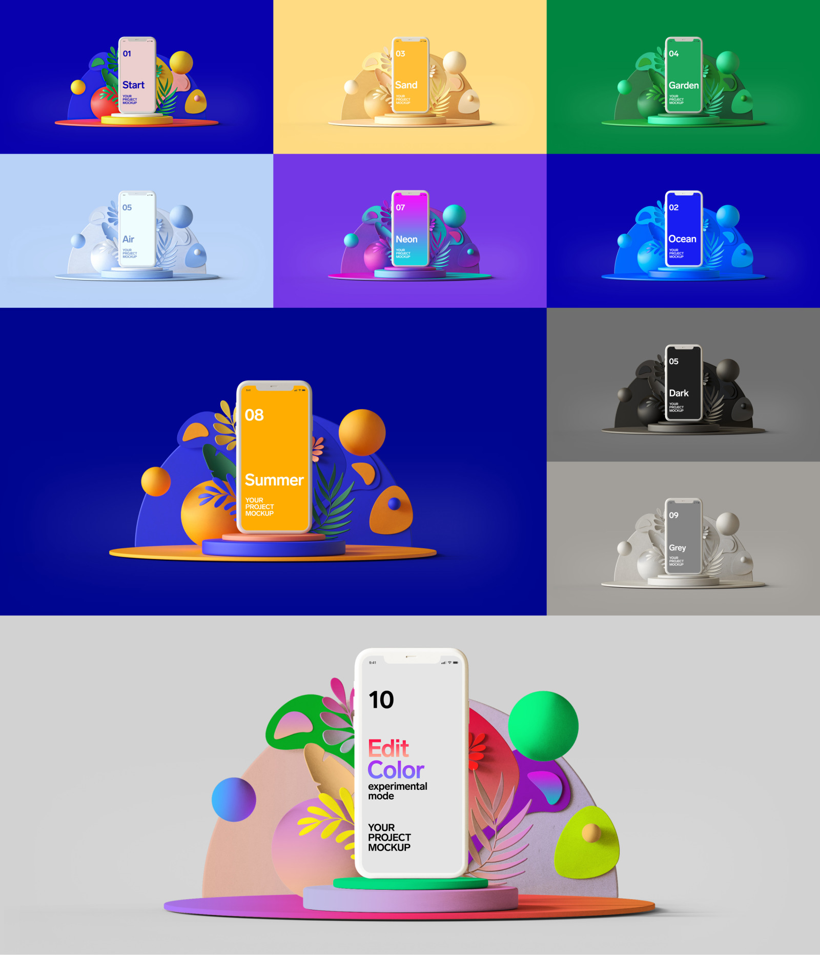 Key Visual Device Set In Device Mockups On Yellow Images Creative Store