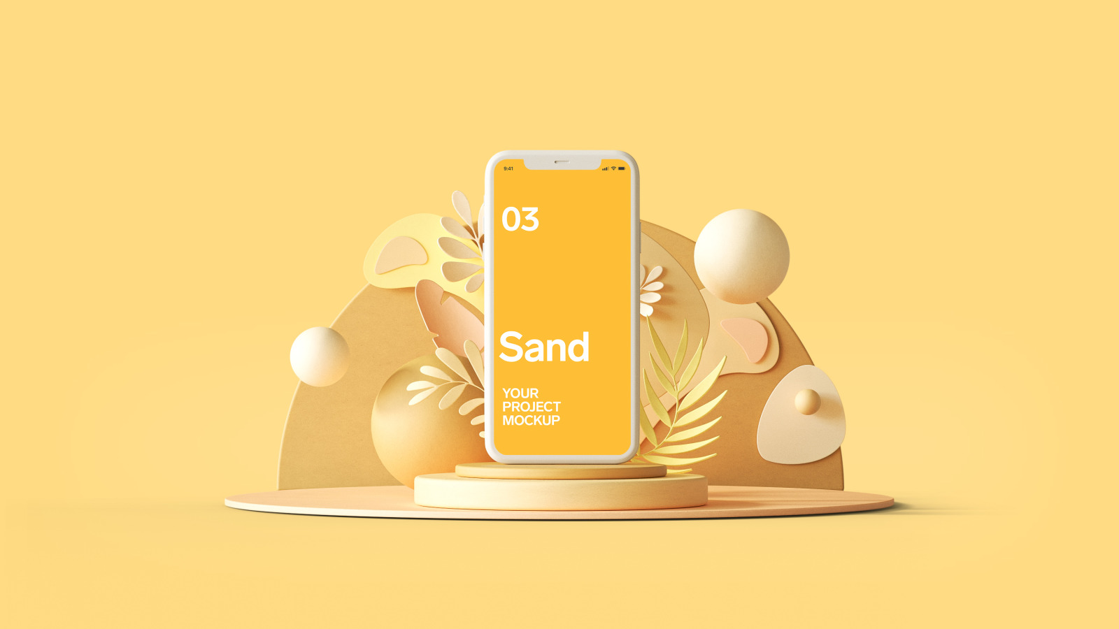 Key Visual Device Set In Device Mockups On Yellow Images Creative Store