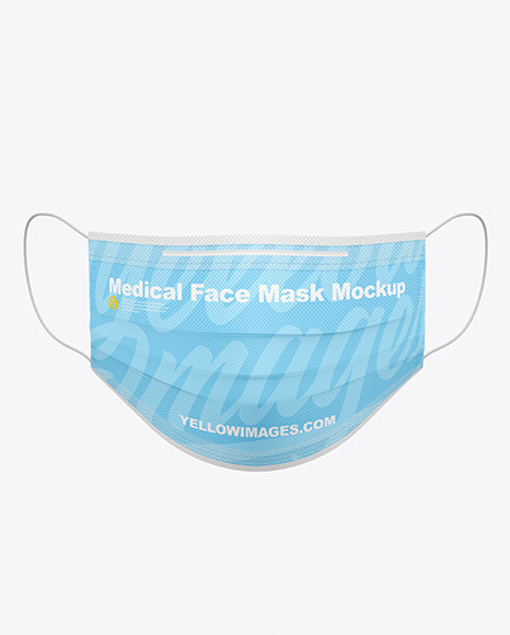 Medical Face Mask Mockup In Apparel Mockups On Yellow Images Object Mockups