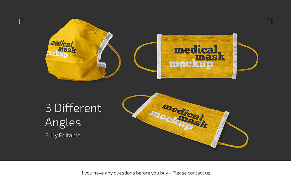 Download Full Face Mask Mockup - Free PSD Mockups