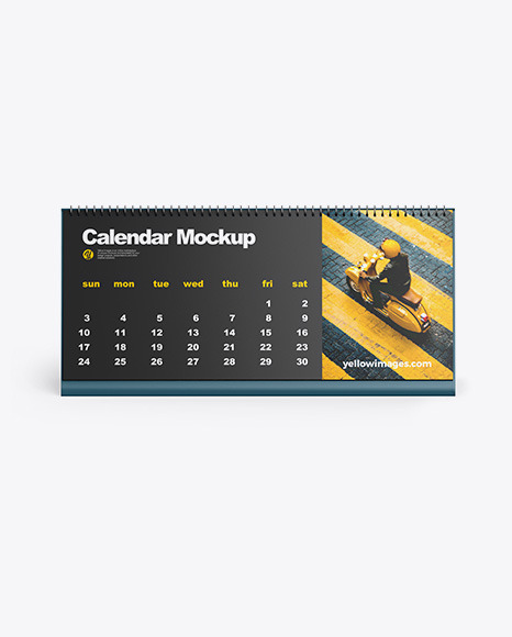 Download Desk Calendar Mockup In Stationery Mockups On Yellow Images Object Mockups PSD Mockup Templates