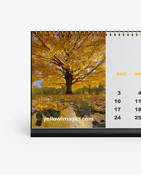 Download Desk Calendar Mockup In Stationery Mockups On Yellow Images Object Mockups PSD Mockup Templates