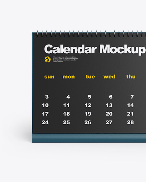 Download Desk Calendar Mockup In Stationery Mockups On Yellow Images Object Mockups PSD Mockup Templates