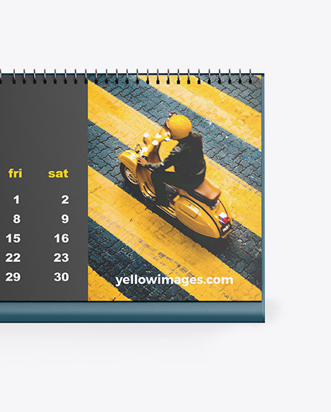 Download Desk Calendar Mockup In Stationery Mockups On Yellow Images Object Mockups PSD Mockup Templates