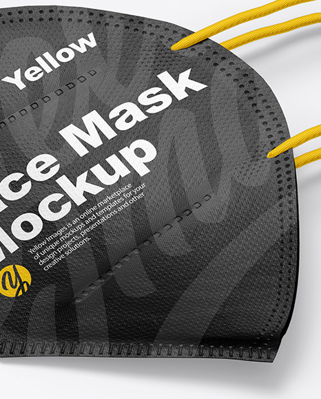 Download Face Mask Mockup In Apparel Mockups On Yellow Images Object Mockups PSD Mockup Templates