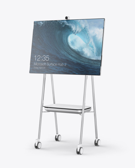 Microsoft Surface Hub 2 Mockup PSD #4