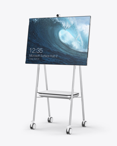 Microsoft Surface Hub 2 Mockup PSD #2