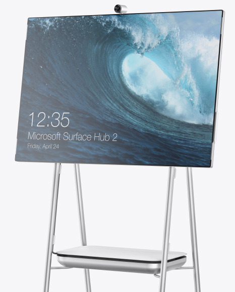 Microsoft Surface Hub 2 Mockup PSD #1