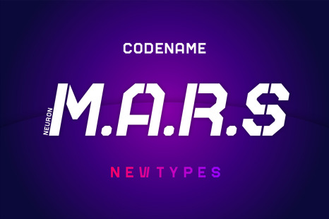 Mars Stencil Font