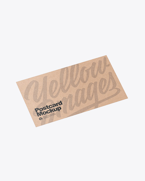 Kraft Postcard Mockup PSD #2