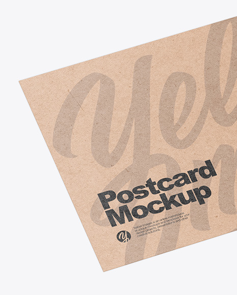 Kraft Postcard Mockup PSD #3