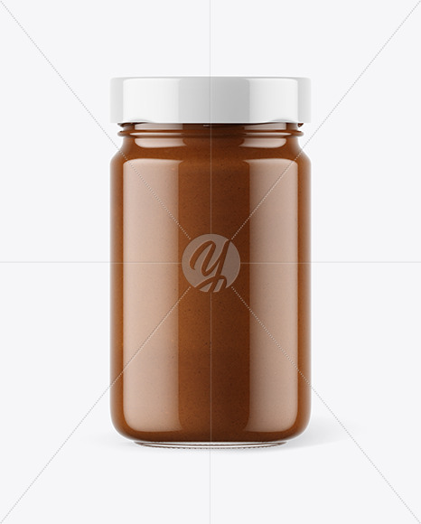 Download Clear Glass Jar With Chocolate Paste Mockup In Jar Mockups On Yellow Images Object Mockups Yellowimages Mockups