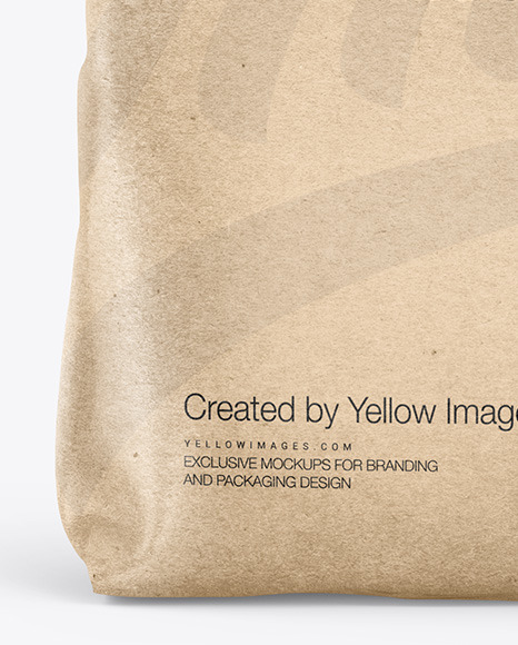 Download Kraft Stand-up Bag Mockup in Bag & Sack Mockups on Yellow Images Object Mockups