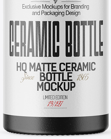 Ceramic Bottle Mockup PSD #6