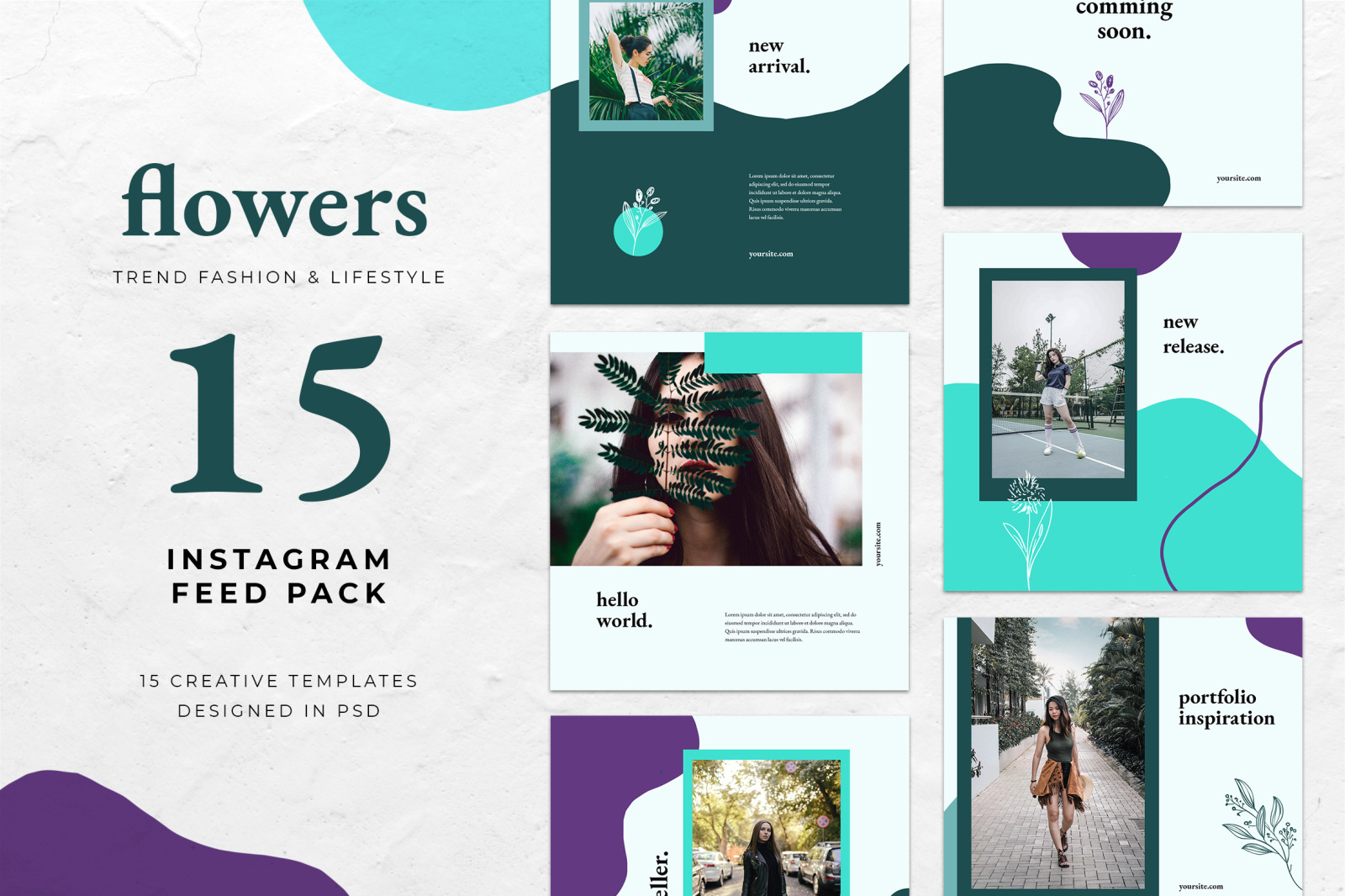 Download Instagram Banner Fashion In Social Media Templates On Yellow Images Creative Store PSD Mockup Templates