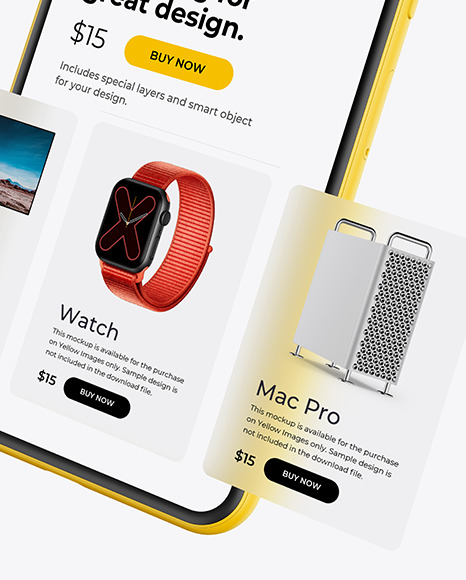 Download Clay Iphone 11 With Cards Mockup In Device Mockups On Yellow Images Object Mockups PSD Mockup Templates