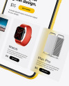 Clay iPhone 11 with Cards Mockup