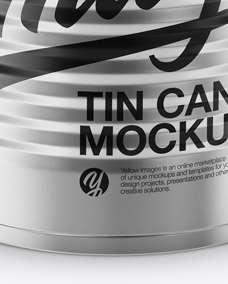 Tin Can Mockup In Can Mockups On Yellow Images Object Mockups