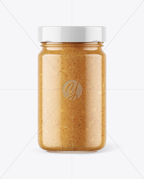 Download Clear Glass Jar With Crunchy Peanut Butter Mockup In Jar Mockups On Yellow Images Object Mockups PSD Mockup Templates