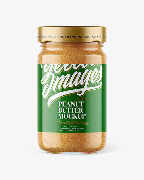 Download Clear Glass Jar With Crunchy Peanut Butter Mockup In Jar Mockups On Yellow Images Object Mockups Yellowimages Mockups