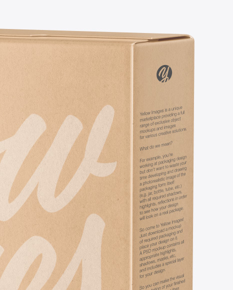 Download Kraft Box Mockup In Box Mockups On Yellow Images Object Mockups Yellowimages Mockups