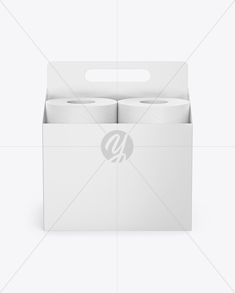 Download Toilet Tissue Rolls Pack Mockup Half Side View In Packaging Mockups On Yellow Images Object Mockups