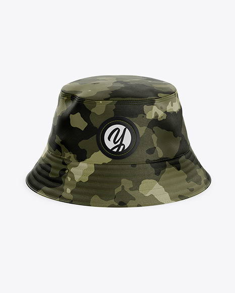 Bucket Hat Mockup Front View High Angel Shot In Apparel Mockups On Yellow Images Object Mockups