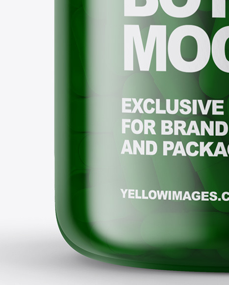 Download Green Pills Bottle Mockup In Bottle Mockups On Yellow Images Object Mockups PSD Mockup Templates