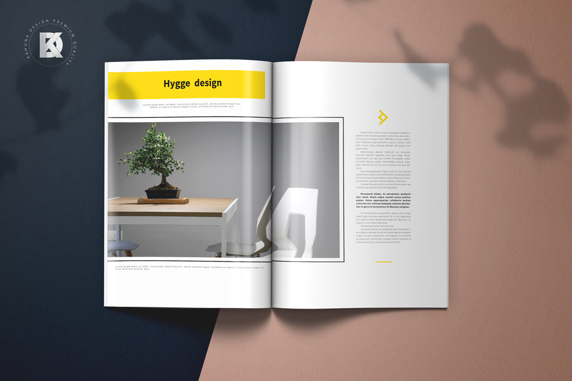 Magazine Template In Magazine Templates On Yellow Images Creative Store