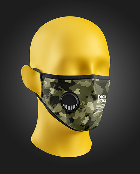 Download Face Mask With Valve Mockup In Apparel Mockups On Yellow Images Object Mockups Yellowimages Mockups