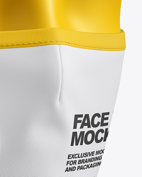 Face Mask With Valve Mockup In Apparel Mockups On Yellow Images Object Mockups