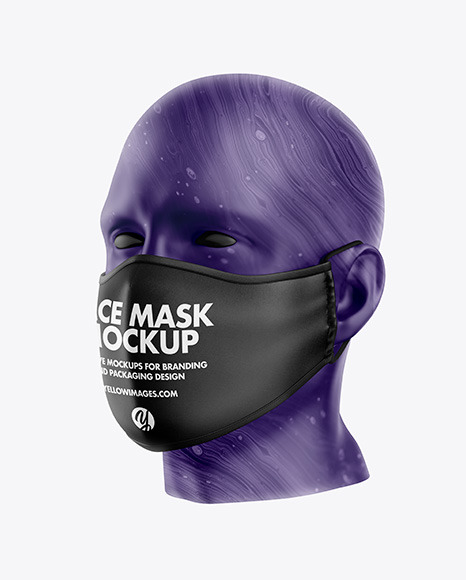 Download Free Fabric Face Mask Mockup Psd - Face Mask With Nose ...