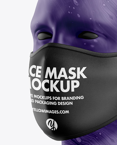 Download Face Mask Mockup In Apparel Mockups On Yellow Images Object Mockups