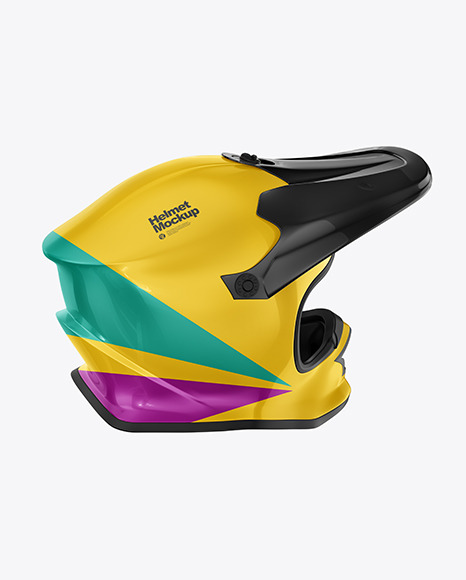 Download Motocross Helmet Mockup in Apparel Mockups on Yellow ... PSD Mockup Templates