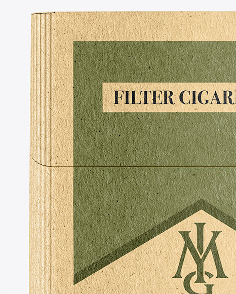 Download Kraft Cigarette Pack Mockup In Box Mockups On Yellow Images Object Mockups Yellowimages Mockups