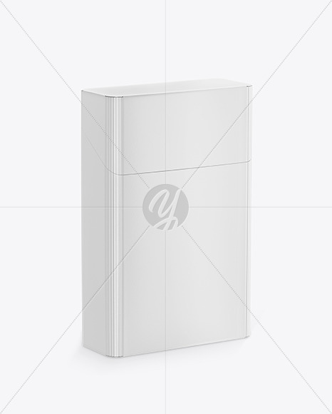 Download Flip Top Hard Pack Cigarette Case Mockup In Box Mockups On Yellow Images Object Mockups