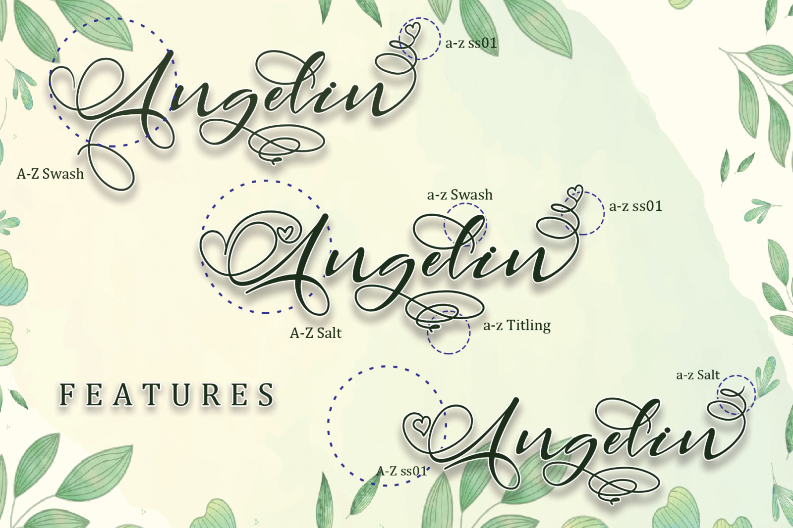 Angelin In Fonts On Yellow Images Creative Store