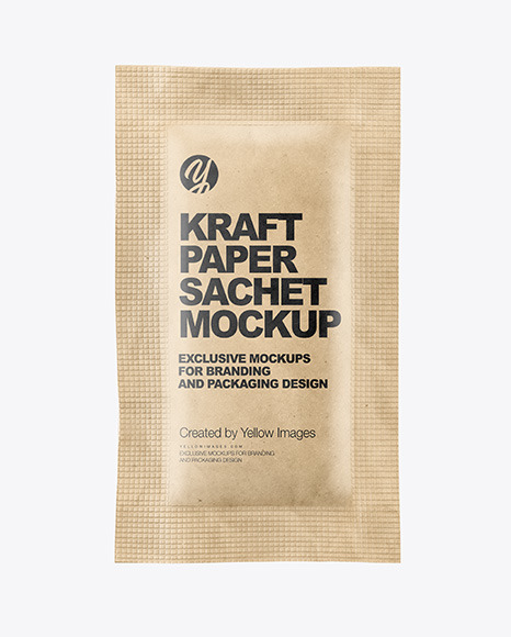 Download Kraft Paper Sachet Mockup In Sachet Mockups On Yellow Images Object Mockups PSD Mockup Templates