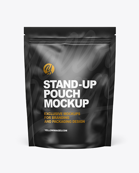 Download Matte Stand Up Pouch Mockup In Pouch Mockups On Yellow Images Object Mockups Yellowimages Mockups