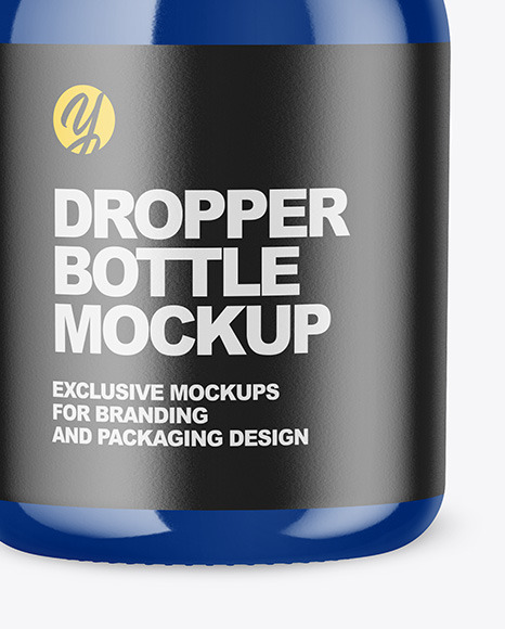 Glossy Dropper Bottle Mockup PSD #1