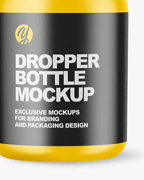 Matte Dropper Bottle Mockup PSD #1