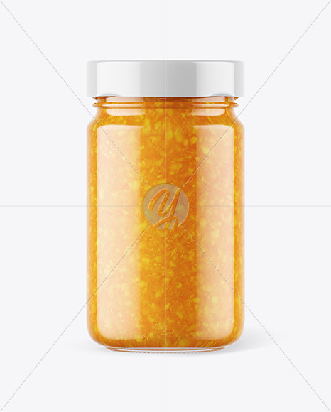 Download Clear Glass Jar With Orange Jam Mockup In Jar Mockups On Yellow Images Object Mockups Yellowimages Mockups