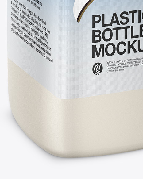 Plastic Milk Bottle Mockup PSD #1