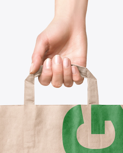 Download Hand W Paper Bag Mockup In Bag Sack Mockups On Yellow Images Object Mockups