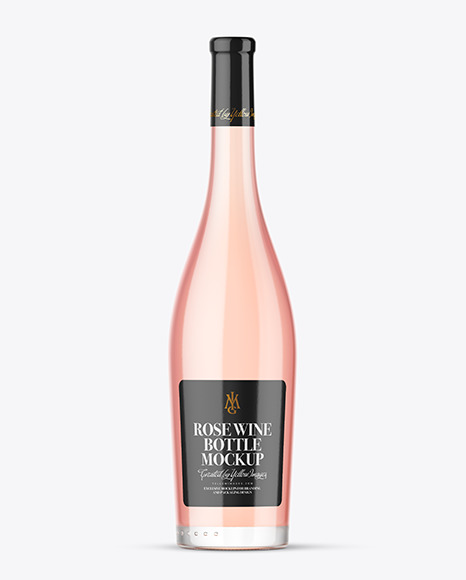 Download Rose Wine Bottle Mockup In Bottle Mockups On Yellow Images Object Mockups Yellowimages Mockups