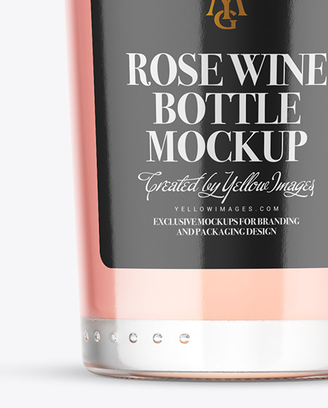 Download Rose Wine Bottle Mockup In Bottle Mockups On Yellow Images Object Mockups Yellowimages Mockups