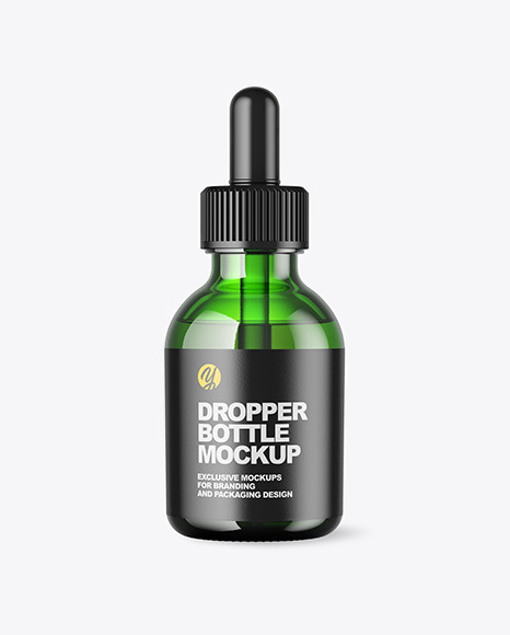 Green Dropper Bottle Mockup PSD #4