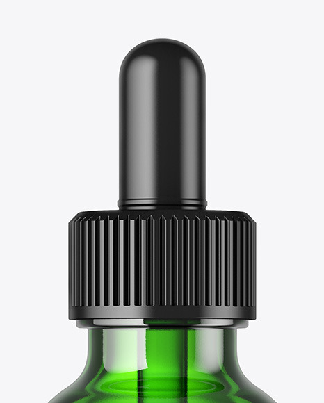 Green Dropper Bottle Mockup PSD #2