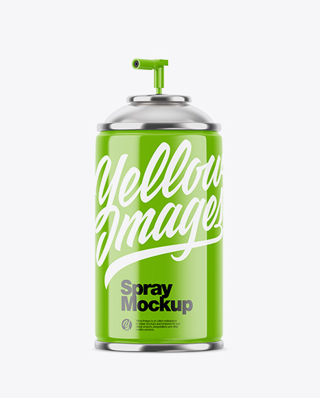 Download Glossy Spray Bottle Mockup Yellow Author