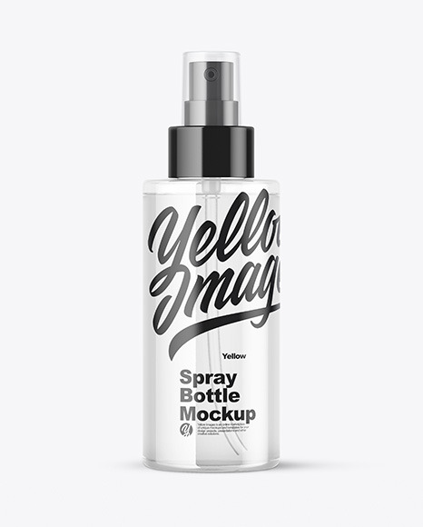 Download 500ml Clear Spray Bottle Mockup Yellow Author PSD Mockup Templates